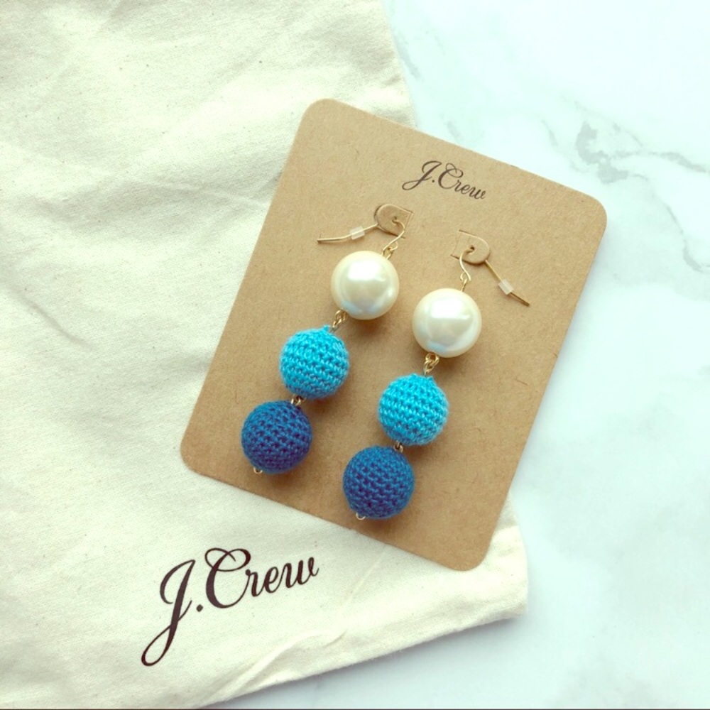 NEW J Crew statement knit knot earrings